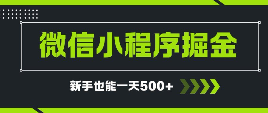微信小程序自撸广告项目，0投资暴力玩法，新手小白一天轻松500+-云泽轻创网