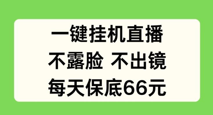 一键挂JI直播，不露脸不出境，每天保底66元【揭秘】-云泽轻创网