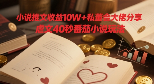 小说推文收益10W+私董会大佬分享，虐文40秒番茄小说玩法-云泽轻创网