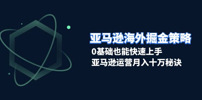 亚马逊海外掘金策略，0基础也能快速上手，亚马逊运营月入十万秘诀-云泽轻创网