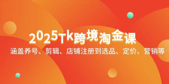 2025Tk跨境淘金课：涵盖养号、剪辑、店铺注册到选品、定价、营销等-云泽轻创网