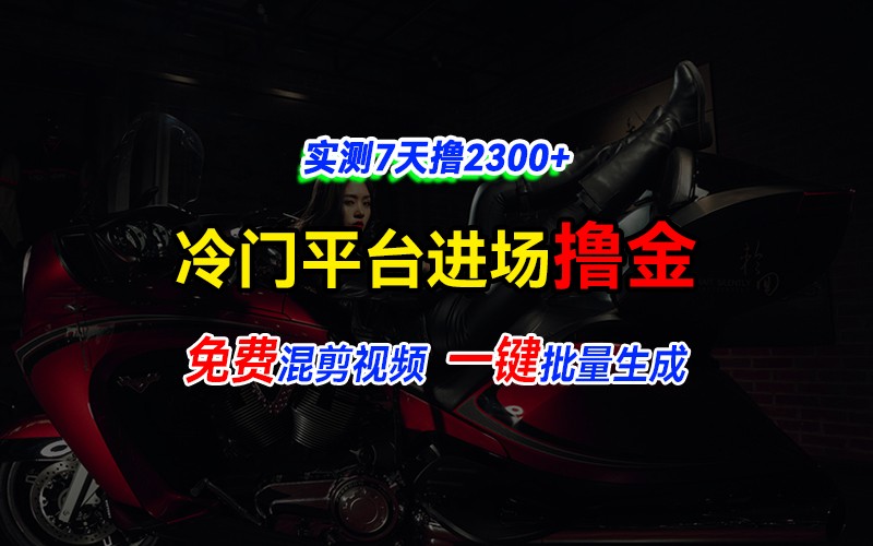 全新冷门平台vivo视频，快速免费进场搞米，通过混剪视频一键批量生成，实测7天撸2300+-云泽轻创网