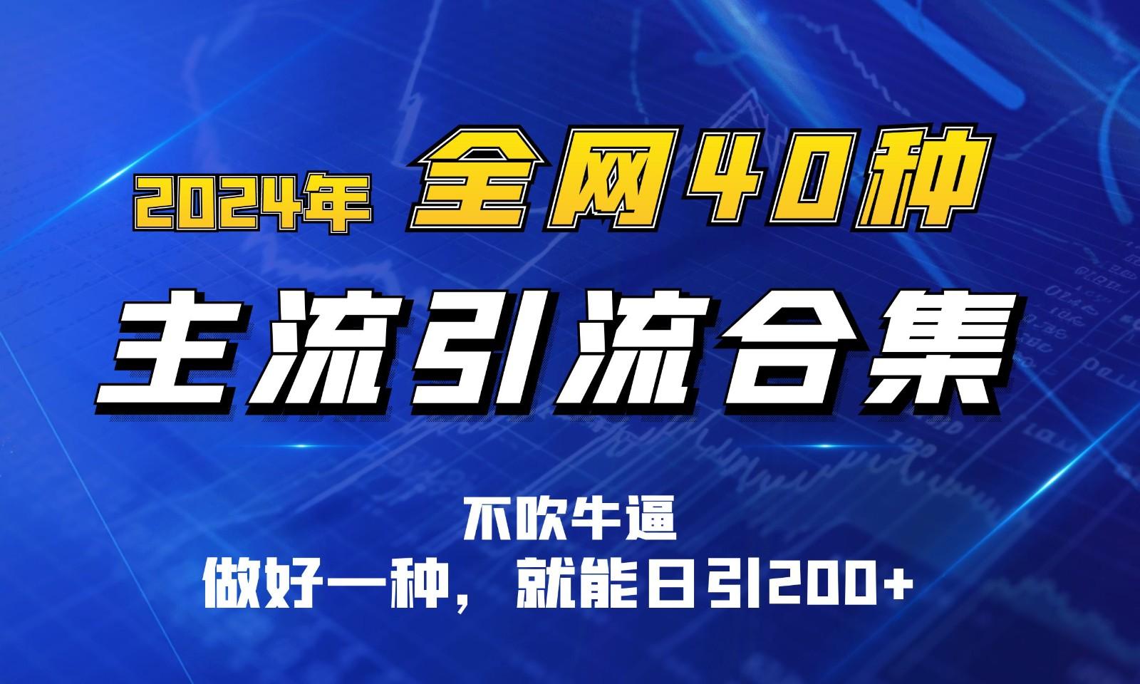 2024年全网40种暴力引流合计，做好一样就能日引100+-云泽轻创网