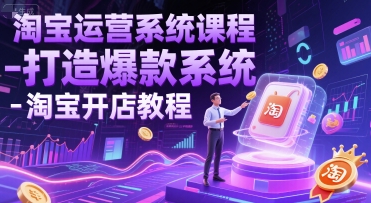 淘宝运营系统课程-打造爆款系统-淘宝开店教程-云泽轻创网
