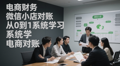 电商财务微信小店对账，从0到1系统学习电商对账-云泽轻创网