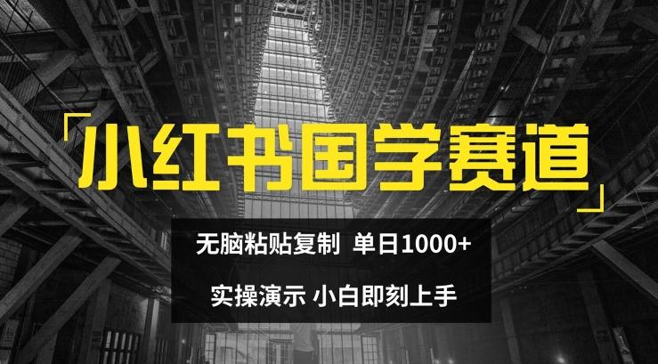 小红书国学赛道，无脑粘贴复制，单日1K，实操演示，小白即刻上手【揭秘】-云泽轻创网