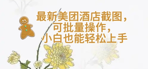【轻云】最新美团酒店截图，可批量操作，小白也能轻松上手-云泽轻创网