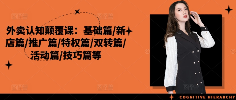 外卖认知颠覆课：基础篇/新店篇/推广篇/特权篇/双转篇/活动篇/技巧篇等-云泽轻创网