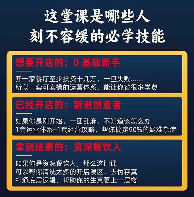 图片[2]-餐饮店盈利实操方法：教你怎样开一家持续能赚钱的餐厅(25节-云泽轻创网