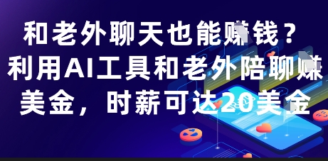 和老外聊天也能挣钱？利用AI工具和老外陪聊挣美金，时薪可达20刀-云泽轻创网