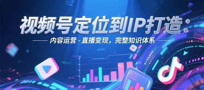 视频号定位到IP打造：账号搭建-内容运营-直播变现，完整知识体系-云泽轻创网