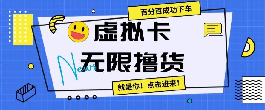 虚拟卡无限撸货，百分百成功下车【仅揭秘】-云泽轻创网