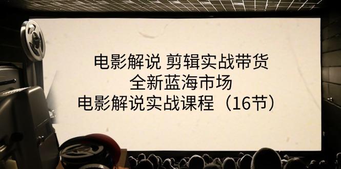 电影解说 剪辑实战带货全新蓝海市场，电影解说实战课程(16节-云泽轻创网