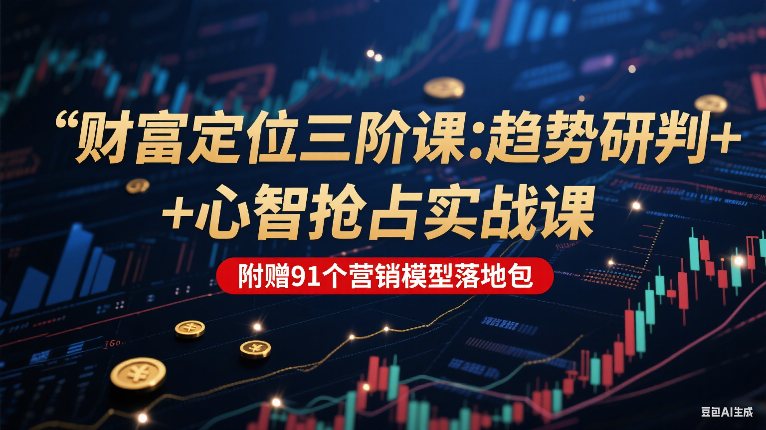 财富定位三阶：趋势研判 + 心智抢占实战课，附赠91个营销模型落地包-云泽轻创网