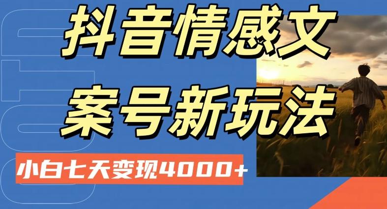抖音情感文案小白七天变现4000+详细课程-云泽轻创网