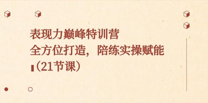 表现力巅峰特训营，全方位打造，陪练实操赋能（21节课）-云泽轻创网