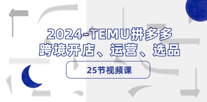 2024-TEMU拼多多·跨境开店、运营、选品(25节视频课-云泽轻创网