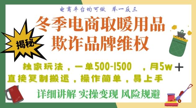 利用电商平台冬季销售取暖用品欺诈行为合理制裁店铺，单日入900+【仅揭秘】-云泽轻创网