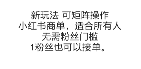 可矩阵操作，小红书商单新玩法，适合所有人，无需粉丝门槛，1粉丝也可以接单-云泽轻创网