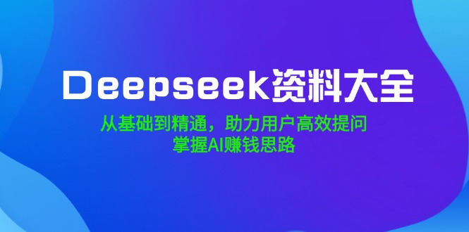 Deepseek资料大全，从基础到精通，助力用户高效提问，掌握AI赚钱思路-云泽轻创网