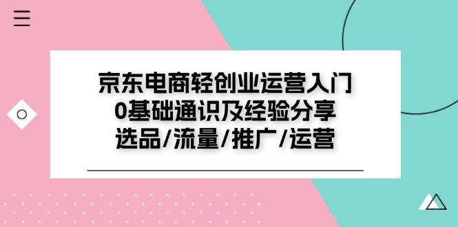 京东电商-轻创业运营入门0基础通识及经验分享：选品/流量/推广/运营-云泽轻创网