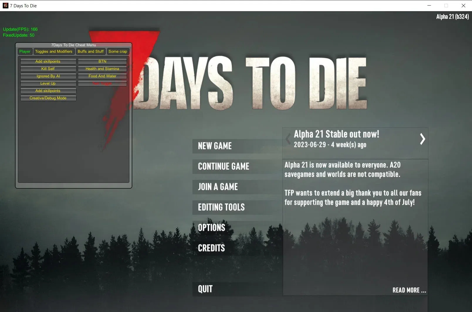 7 Days to Die 七日杀多功能修改器 v1.1.3.105 免费版-云泽轻创网