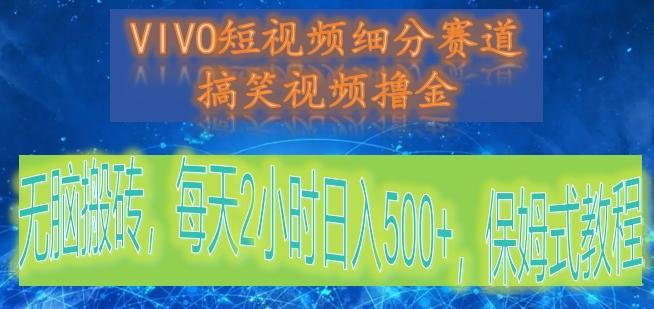 VIVO短视频细分赛道,搞笑视频撸金,无脑搬砖,每天2小时日入500+,保姆式教程-云泽轻创网