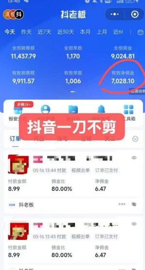 抖音短视频一刀不剪带货，不剪辑，不直播，每天发个视频，等着出单获取带货佣金-云泽轻创网