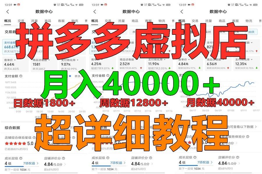 拼多多虚拟电商训练营月入40000+，全网最详细，你做你也行，暴利稳定长久-云泽轻创网
