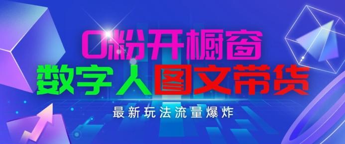 抖音最新项目，0粉开橱窗，数字人图文带货，流量爆炸，简单操作，日入1K+【揭秘】-云泽轻创网