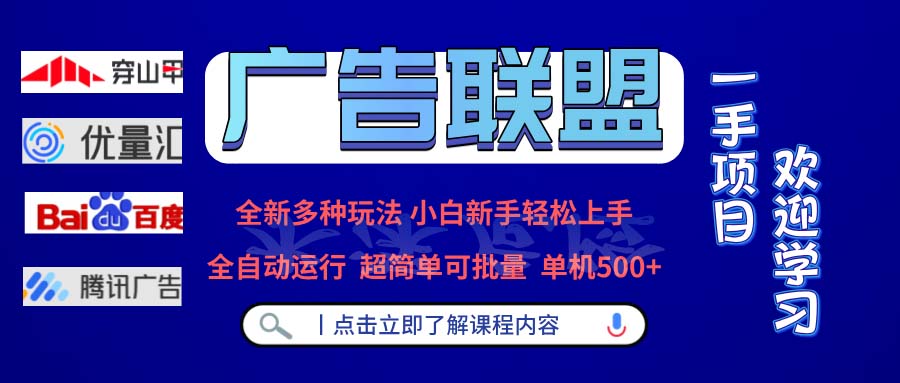 广告联盟 全新多种玩法 单机500+  全自动运行  可批量运行-云泽轻创网