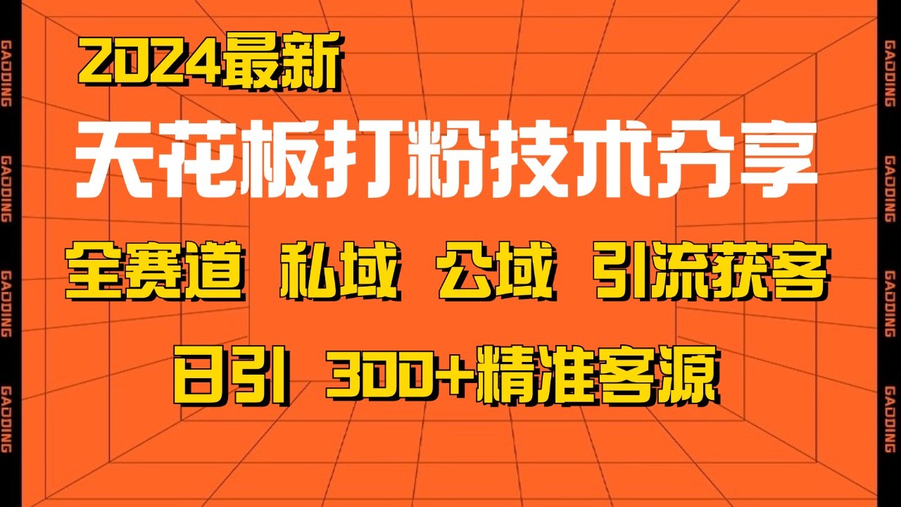 天花板打粉技术分享，野路子玩法 曝光玩法免费矩阵自热技术日引2000+精准客户-云泽轻创网