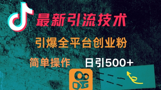最新引流方法，引爆全平台的一个创业粉，简单操作日引300+-云泽轻创网