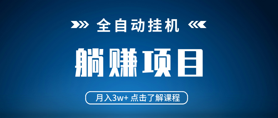 全自动挂机项目 月入3w+ 真正躺平项目 不吃电脑配置 当天见收益-云泽轻创网