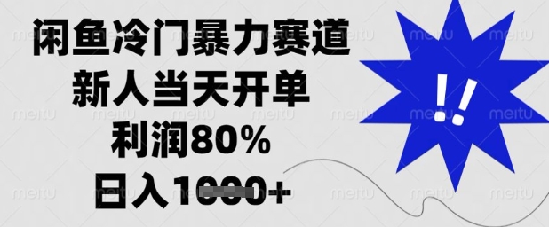 闲鱼冷门暴力赛道，新人当天开单，利润80%，日入1k+【揭秘】-云泽轻创网