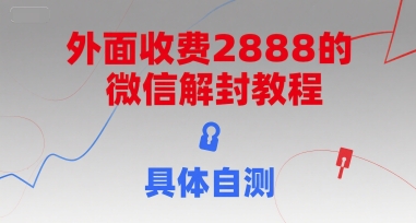 外面收费2888的微信解封教程，具体自测-云泽轻创网